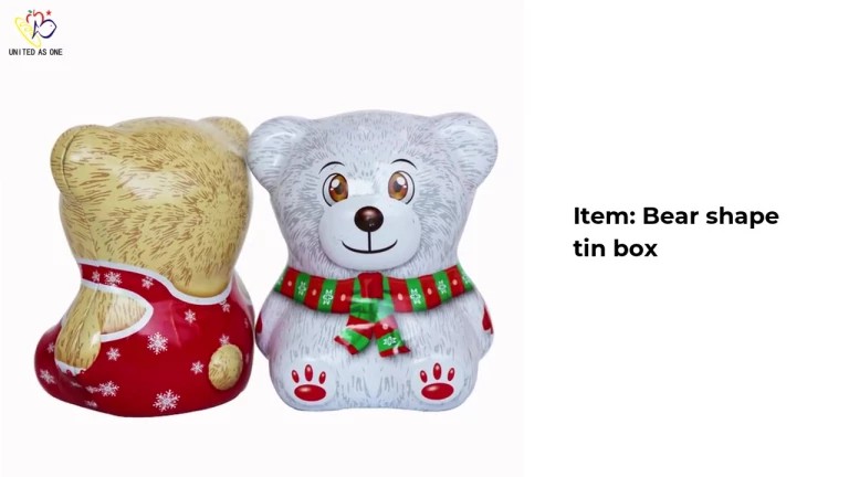 熊塑造锡盒圣诞节jh003